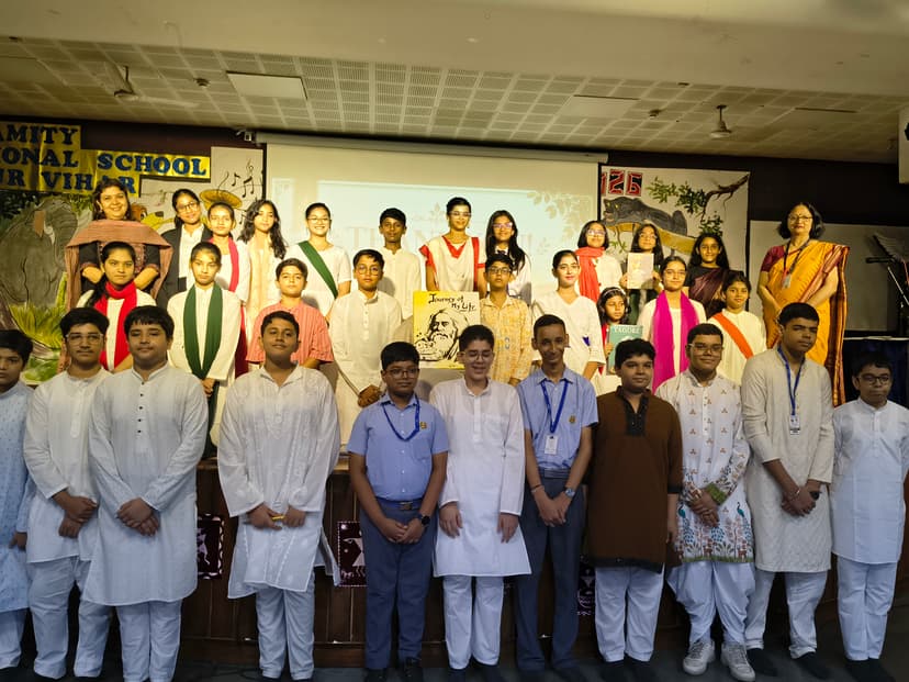Class VIII-D Assembly on Rabindranath Tagore