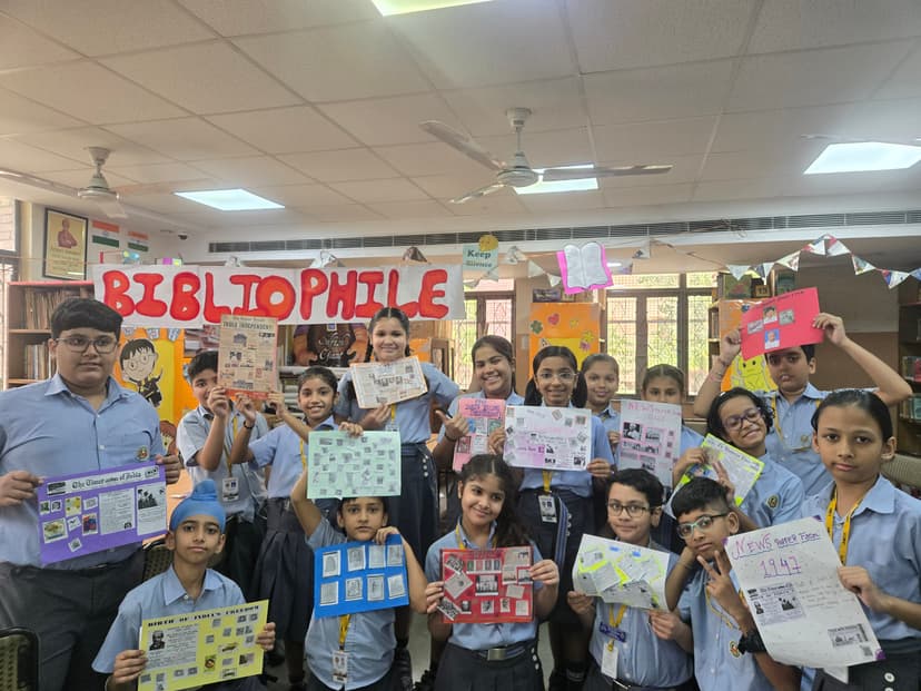 Newspaper from 1947 Activity by Class V students